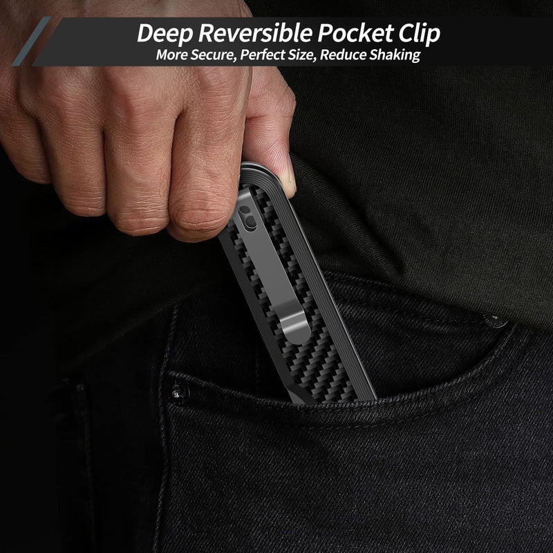 Load image into Gallery viewer, Carbon Fiber 3" Folding Knife | S35VN | Carbon Fiber | Parrot | FINTISO