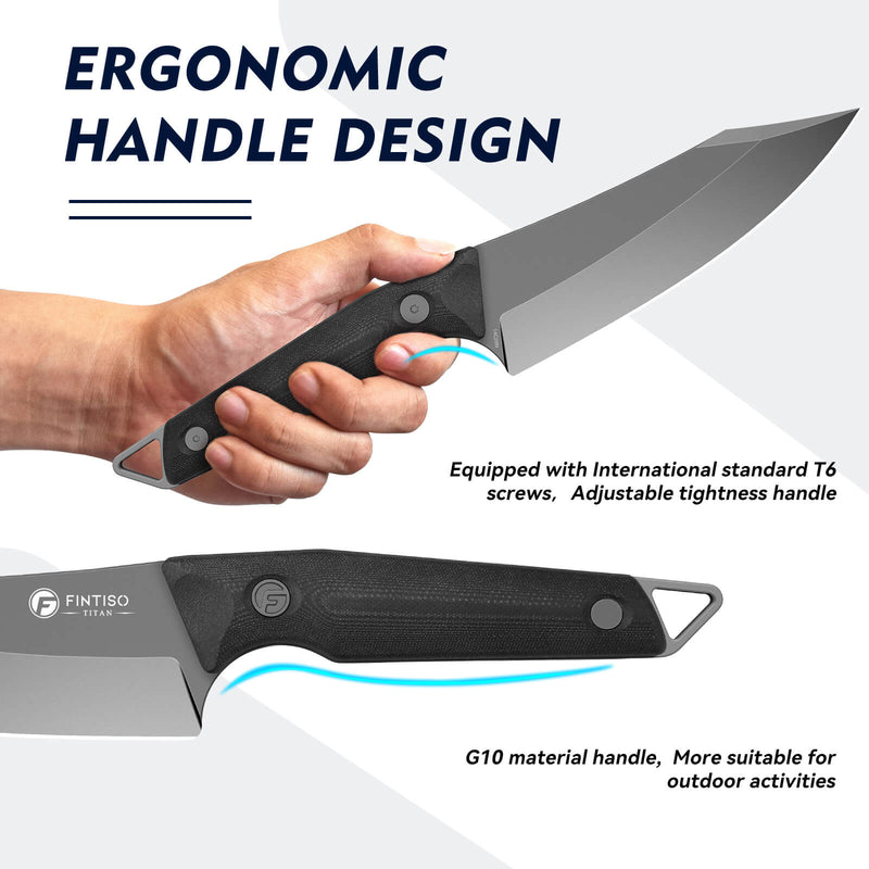 Load image into Gallery viewer, Black Chef Knife Titan Fintiso