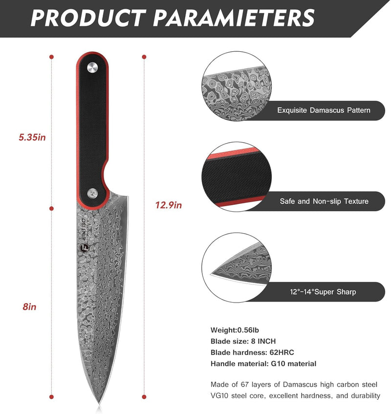 Load image into Gallery viewer, Chef Knife Vulpes Fintiso