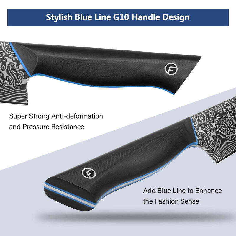 Load image into Gallery viewer, Blue Black Chef Knife Zeus Fintiso