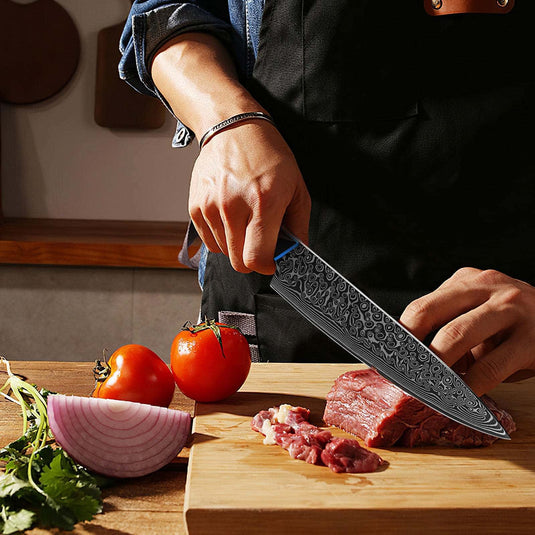 Blue Black Chef Knife Zeus Fintiso