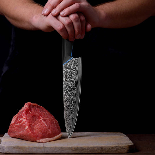Blue Black Chef Knife Zeus Fintiso