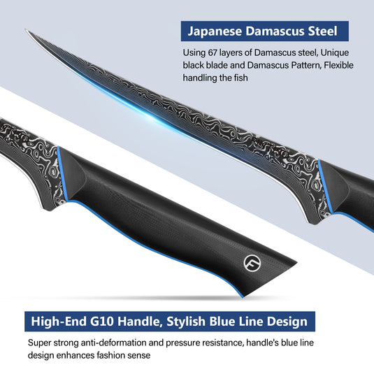 Blue Black Fillet Knife Zeus Fintiso