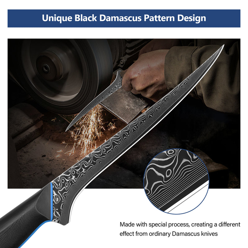 Load image into Gallery viewer, Blue Black Fillet Knife Zeus Fintiso