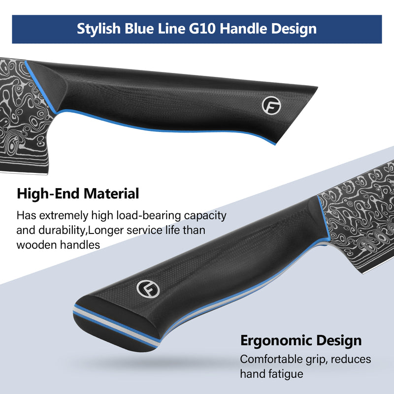 Load image into Gallery viewer, Blue Black Nakiri Knife Zeus Fintiso