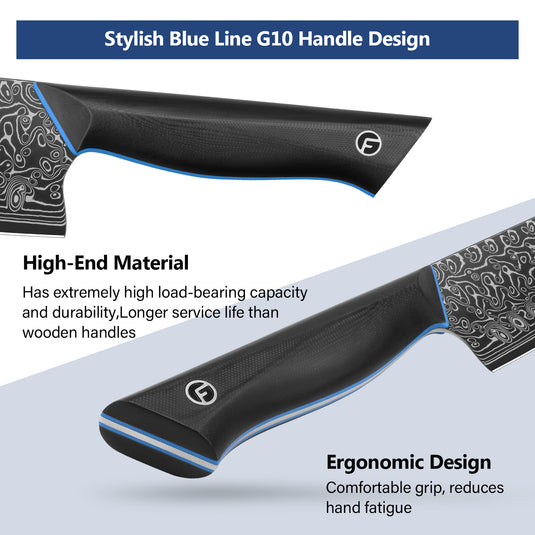 Blue Black Nakiri Knife Zeus Fintiso