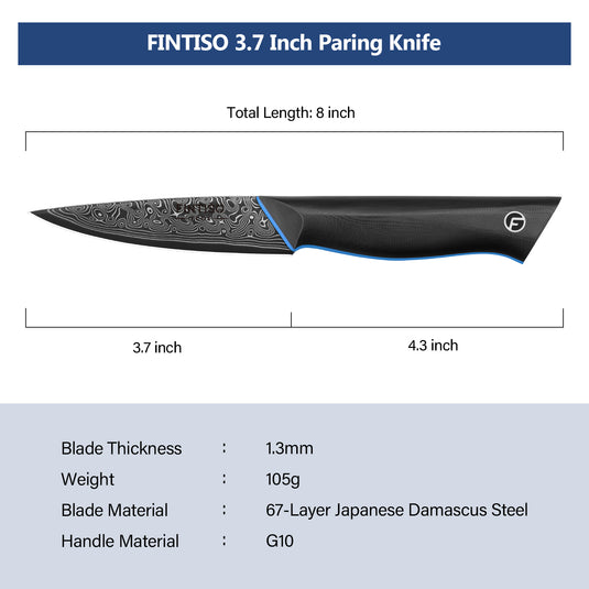 Blue Black Paring Knife Zeus Fintiso