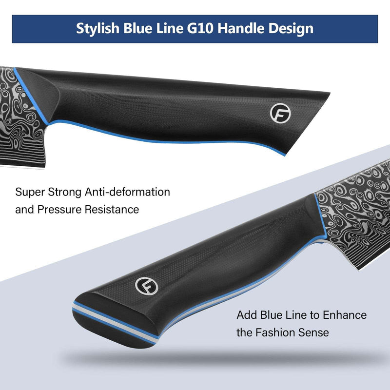 Load image into Gallery viewer, Blue Black Santoku Knife Zeus Fintiso