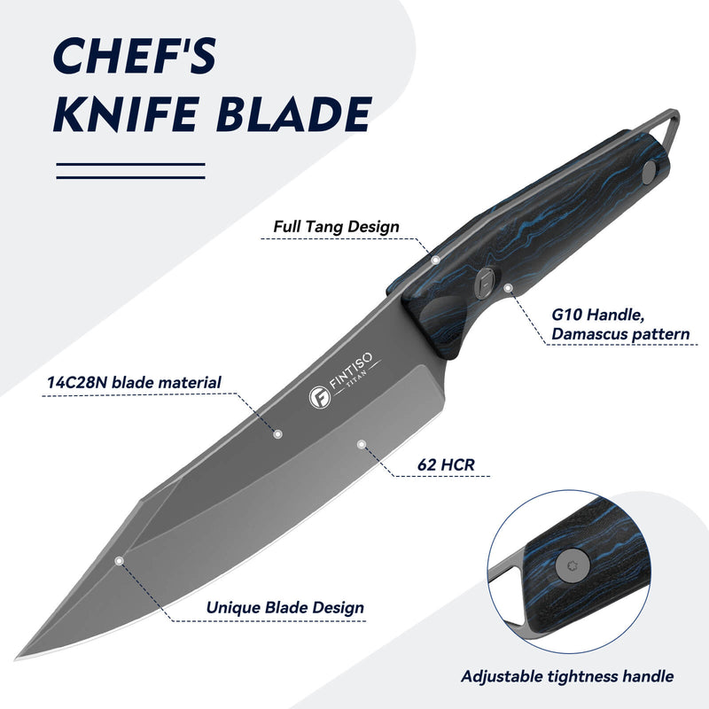 Load image into Gallery viewer, Blue Chef Knife Titan Fintiso