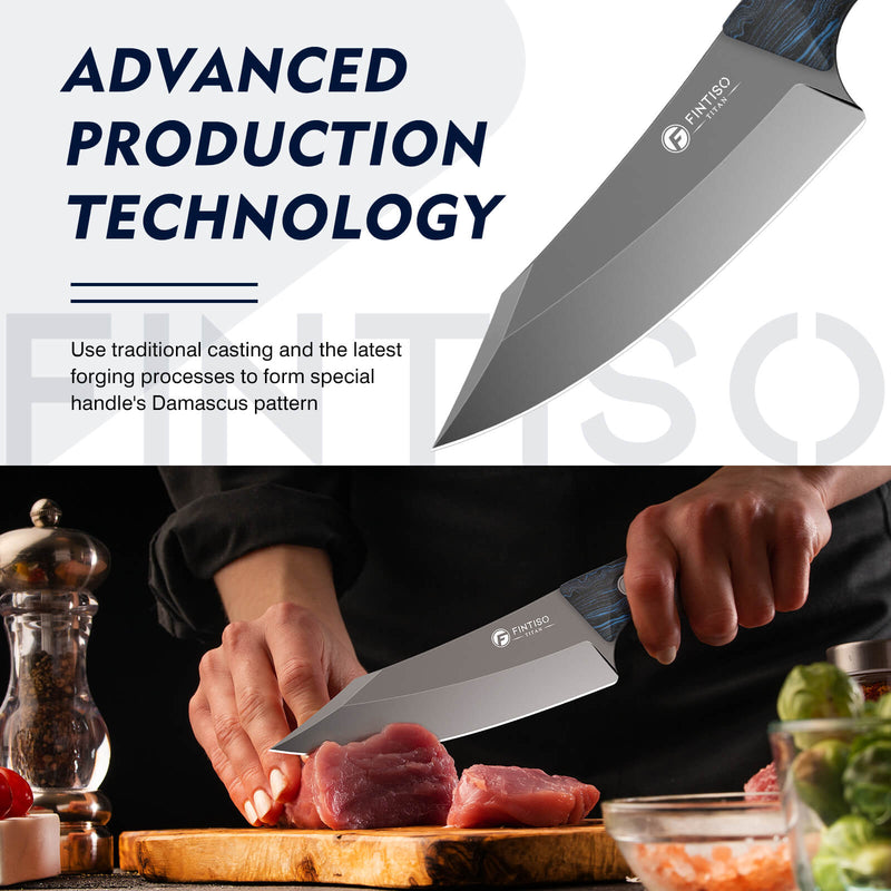 Load image into Gallery viewer, Blue Chef Knife Titan Fintiso