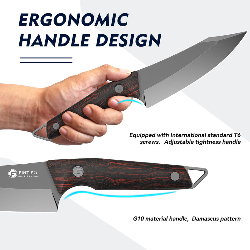 Load image into Gallery viewer, Maroon Chef Knife Titan Fintiso