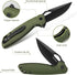 Olive 3.38" Folding Knife | 14C28N Blade | Atlas | FINTISO