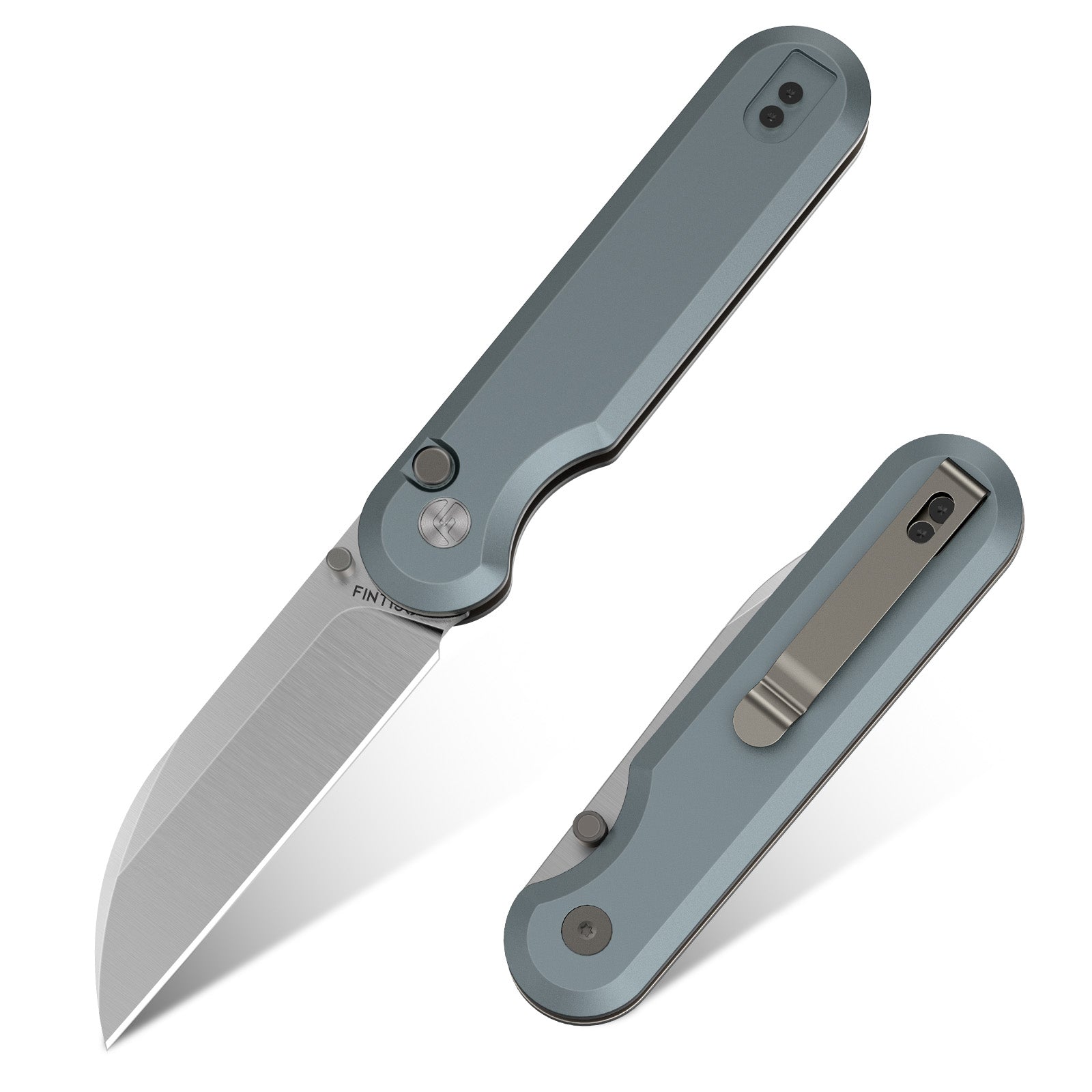 Grey 3" Folding Knife | 14C28N | G10 | Parrot | FINTISO