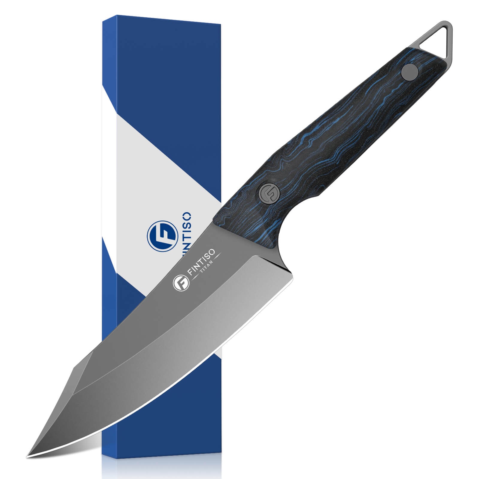 Blue 6.3" Chef Knife  | 14C28N Blade | TITAN | FINTISO