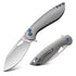 Grey Aluminum Alloy 3.1" Folding Knife  |14C28N Blade | COBRA | FINTISO