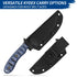 Black Blue Fixed Blade Knife Nazar Fintiso