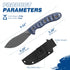 Black Blue Fixed Blade Knife Nazar Fintiso