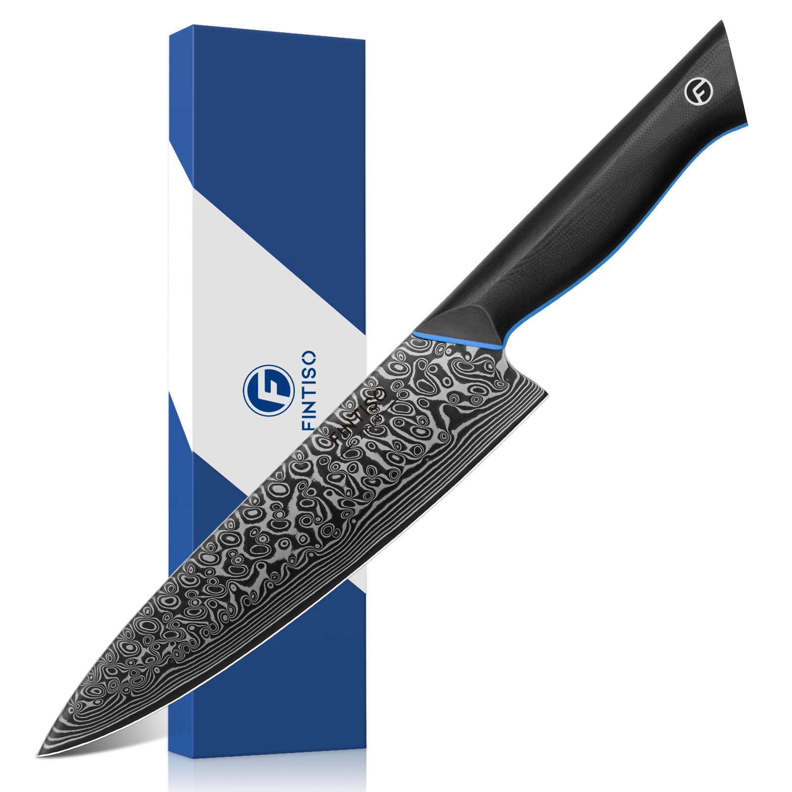 Blue Black Chef Knife Zeus Fintiso