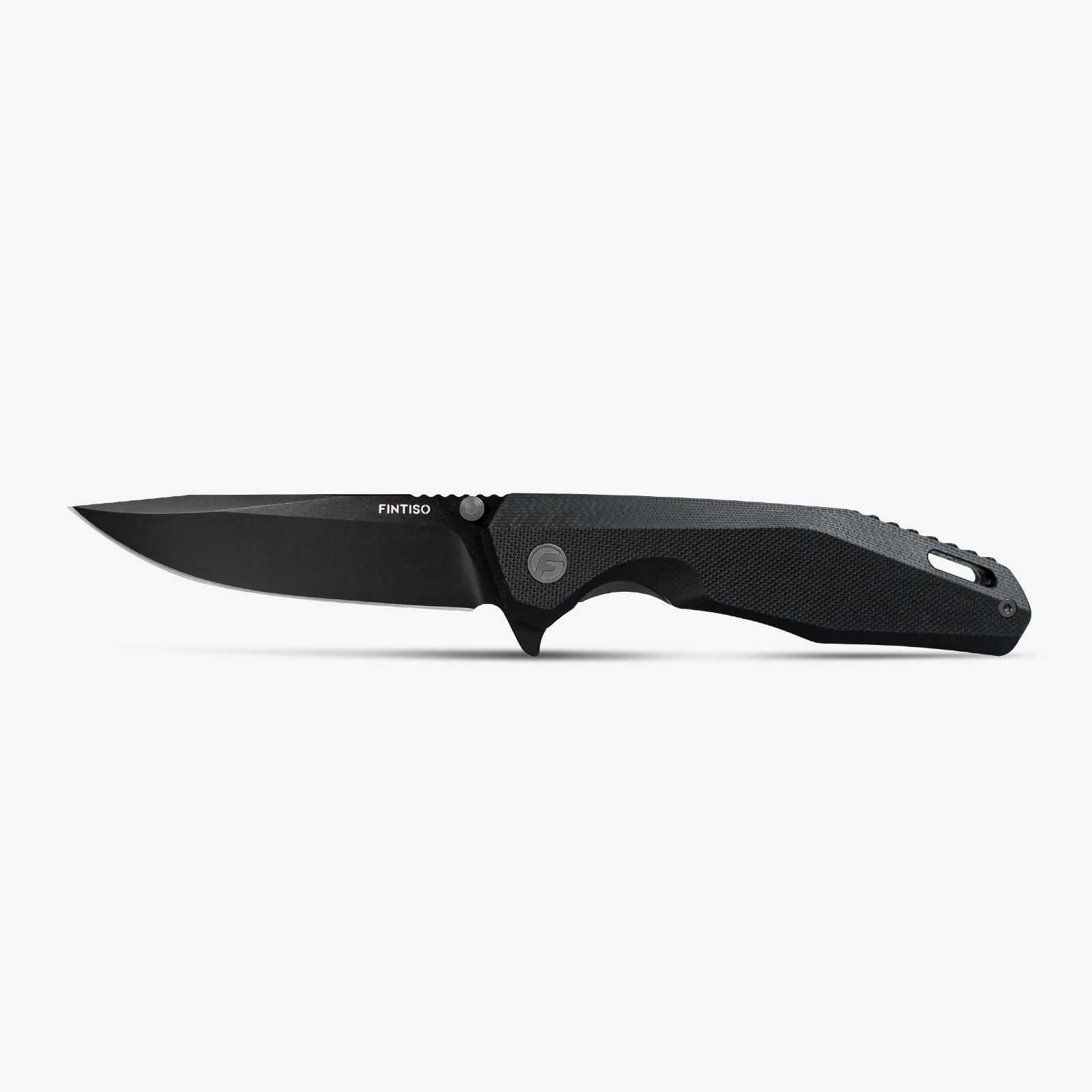 Black 3.22" Folding Knife | 14C28N | G10 | Odyssey | FINTISO