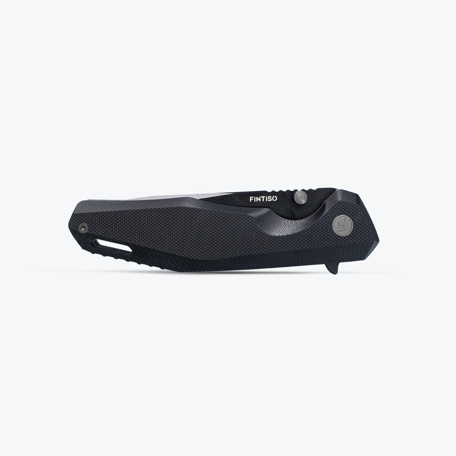 Black 3.22" Folding Knife | 14C28N | G10 | Odyssey | FINTISO