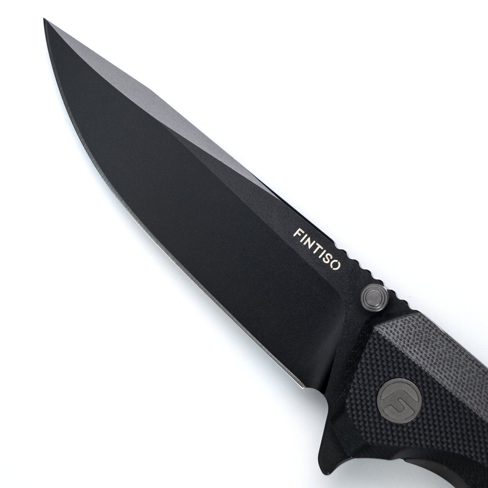 Black 3.22" Folding Knife | 14C28N | G10 | Odyssey | FINTISO