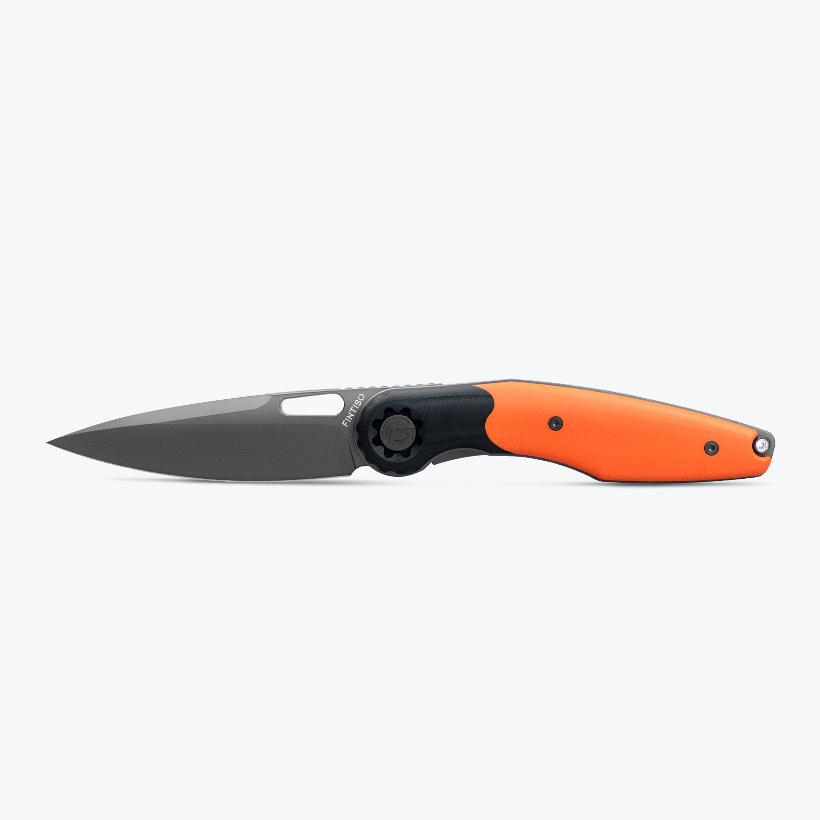 Orange-Black 3.5" Folding Knife | 14C28N | G10 | Rook | FINTISO