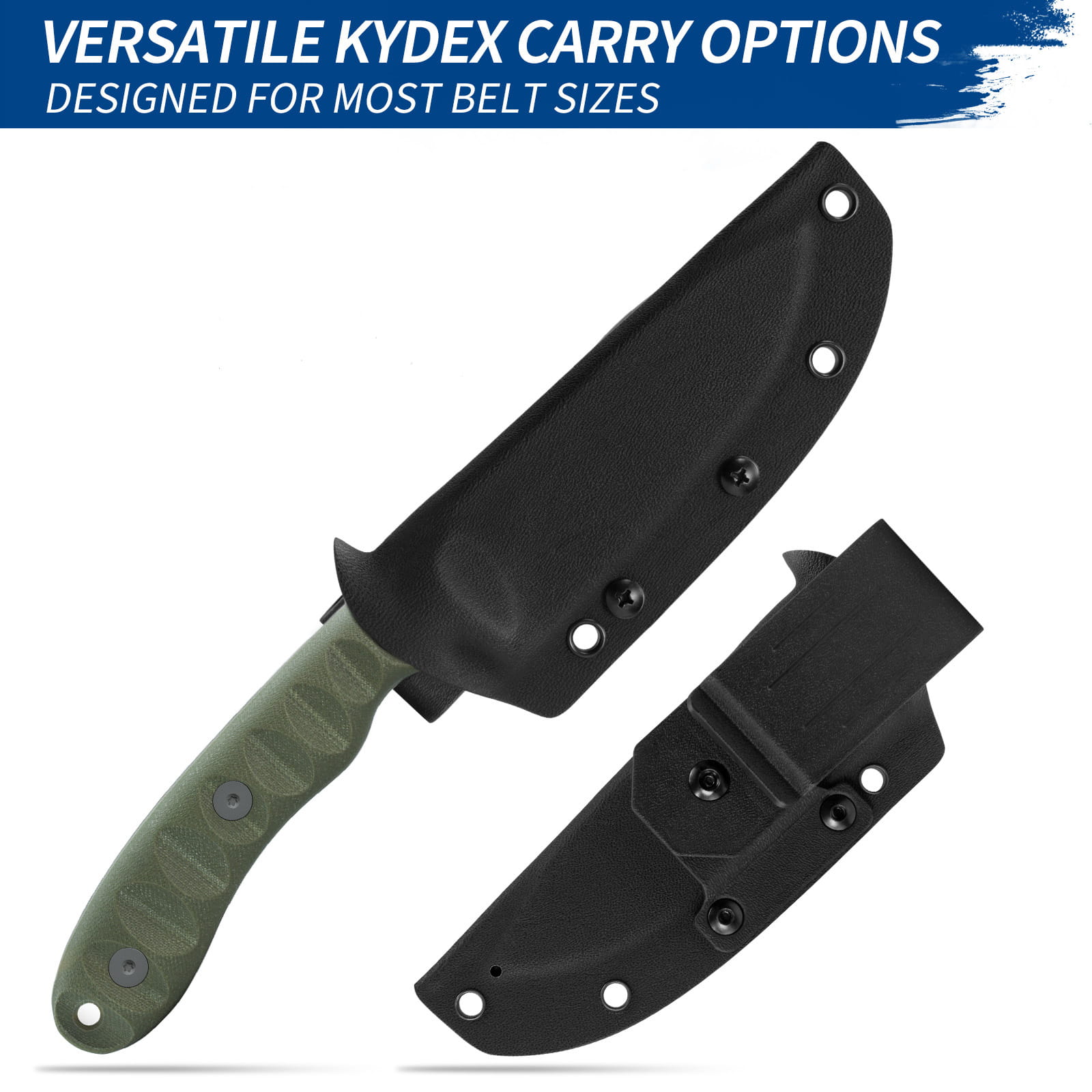 Olive Fixed Blade Knife Nazar Fintiso